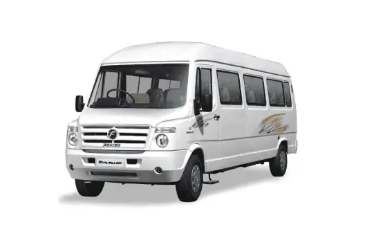 Front picture of Tempo Traveller