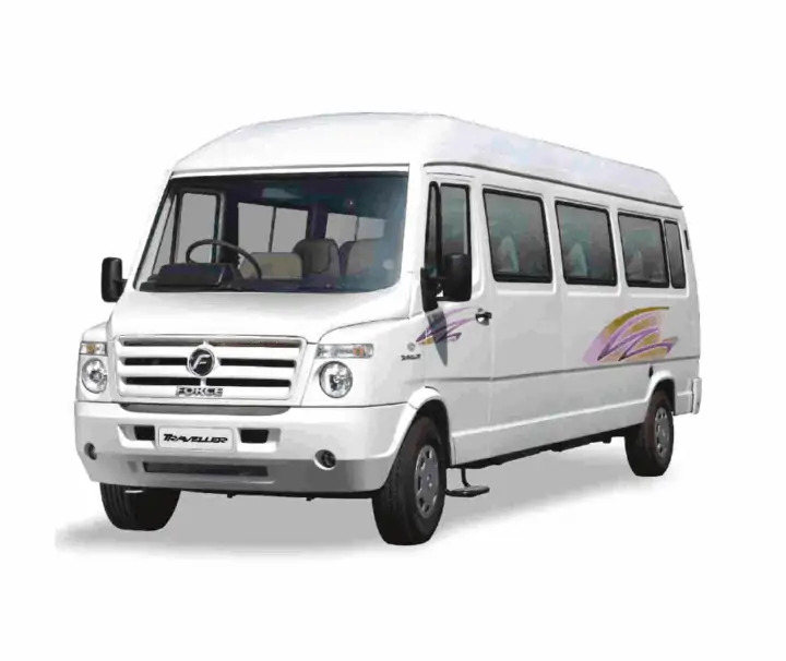 Front picture of Tempo Traveller