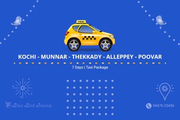 Kochi Munnar Thekkady Alleppey Poovar Taxi Package (7 days)- P#0004