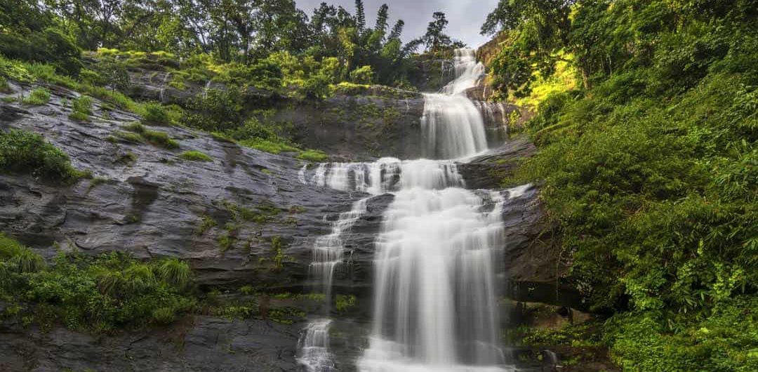 Scenic view of Attukad Waterfalls