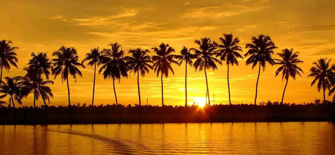 Sunset at Kerala Backwaters