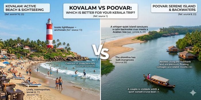 Kovalam vs Poovar – Which Is Better for Your Kerala Trip? 1